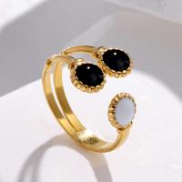 Stainless Steel Open Ring 304 Stainless Steel plated fashion jewelry & for woman & enamel Sold By PC