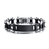 Men Bracelet 304 Stainless Steel fashion jewelry & for man black 16.5mm 32*14mm Length Approx 9.25 Inch Sold By PC