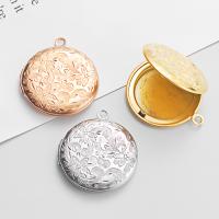 Stainless Steel Pendants, 304 Stainless Steel, fashion jewelry & with photo locket, more colors for choice, 30x28mm, Sold By PC