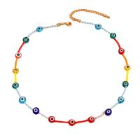 Evil Eye šperky náhrdelník, Skleněné korálky, různé délky pro volbu & pro ženy, více barev na výběr, Prodáno By PC
