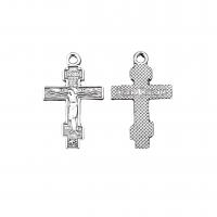 Tibetan Style Cross Pendants, antique silver color plated, vintage & DIY, nickel, lead & cadmium free, 30x19mm, Hole:Approx 2mm, Approx 100PCs/Bag, Sold By Bag