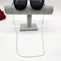 aleación de zinc Cadena de gafas, anti-skidding & para mujer, más colores para la opción, libre de níquel, plomo & cadmio, longitud aproximado 75 cm, Vendido por UD