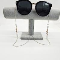 Zinklegierung Brillenkette, mit Kunststoff Perlen, Anti-Skidding & für Frau & mit Strass, keine, frei von Nickel, Blei & Kadmium, Länge ca. 75 cm, verkauft von PC