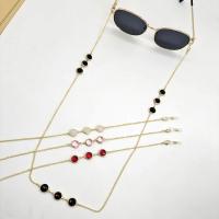 Messing Brillenkette, mit Kristall, Anti-Skidding & für Frau, keine, frei von Nickel, Blei & Kadmium, Länge ca. 75 cm, verkauft von PC