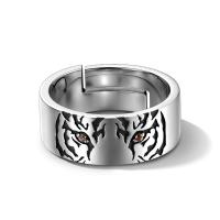 Ring Finger mosiądz, biżuteria moda & dla człowieka, srebro, bez zawartości niklu, ołowiu i kadmu, sprzedane przez PC