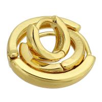 Kolczyki Huggie Hoop mosiądz, Platerowane w kolorze złota, biżuteria moda & różnej wielkości do wyboru & dla kobiety, złoty, sprzedane przez para