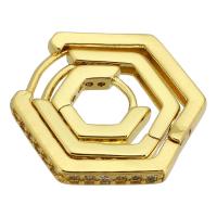 Цирконий Micro Pave латунь Серьги, Латунь, плакирован золотом, ювелирные изделия моды & разный размер для выбора & инкрустированное микро кубического циркония & Женский, Золотой, продается Пара