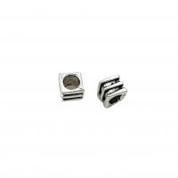 Zinc Alloy Spacer Beads Square antique silver color plated vintage & DIY nickel lead & cadmium free Approx Sold By Bag