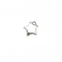 Zinc Alloy Star Pendant antique silver color plated vintage & DIY nickel lead & cadmium free Approx Sold By Bag