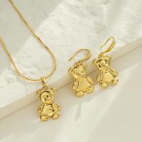 Brass Jewelry Set Bear fashion jewelry & for woman nickel lead & cadmium free 15*21.5mm 15*38mm Length Approx 45 cm Sold By PC