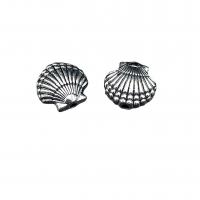 Zinc Alloy Jewelry Beads Shell antique silver color plated DIY nickel lead & cadmium free Approx 1.5mm Approx Sold By Bag