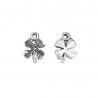 Zinc Alloy Clover Pendant Four Leaf Clover antique silver color plated DIY nickel lead & cadmium free Approx 1mm Approx Sold By Bag
