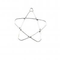 Zinc Alloy Star Pendant antique silver color plated DIY & hollow nickel lead & cadmium free Approx 2mm Approx Sold By Bag