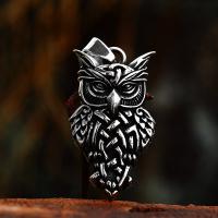Stainless Steel Animal Pendants, 304 Stainless Steel, Owl, polished, vintage & DIY, 24.60x52.60mm, Sold By PC