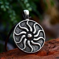 Stainless Steel Pendants, 304 Stainless Steel, Flower, polished, vintage & DIY, 42.80x56.20mm, Sold By PC