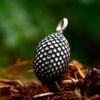 Stainless Steel Pendants, 304 Stainless Steel, Pinecone, polished, vintage & DIY, 13.70x26.20mm, Sold By PC