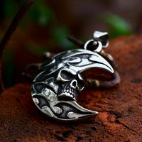 Stainless Steel Pendants 304 Stainless Steel Moon polished punk style & DIY Sold By PC