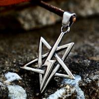 Stainless Steel Pendants 304 Stainless Steel Star polished DIY & hollow Sold By PC