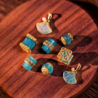 Biżuteria wisiorki kamienie, Mosiądz, ze Amazonit, DIY & różne style do wyboru, bez zawartości niklu, ołowiu i kadmu, sprzedane przez PC