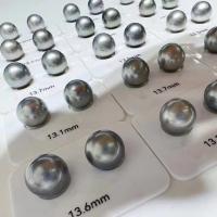 Akoya Cultured Sea Pearl Oyster Beads  Akoya Cultured Pearls DIY grey Sold By PC