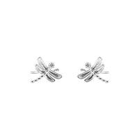Brass Leverback Earring, Dragonfly, fashion jewelry & micro pave cubic zirconia & for woman, nickel, lead & cadmium free, 8x9mm, Sold By PC
