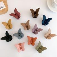 Hair Claw Clips, PC Plastic, Butterfly, handmade, for woman, more colors for choice, 68x60mm, Sold By PC