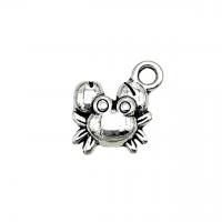 Tibetan Style Animal Pendants, Crab, antique silver color plated, vintage & DIY, nickel, lead & cadmium free, 15x11mm, Approx 100PCs/Bag, Sold By Bag
