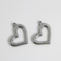 Stainless Steel Heart Pendants 304 Stainless Steel polished fashion jewelry & DIY Sold By PC