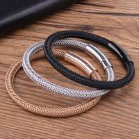 Couple Bracelet and Bangle 316L Stainless Steel with Microfiber PU Vacuum Ion Plating fashion jewelry & Unisex Sold By PC
