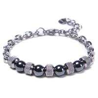 Gemstone Bracelets 304 Stainless Steel with Gemstone & Unisex 8mm Length Approx 6.6 Inch Sold By PC