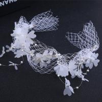 Faixa de Cabelo, roupa, with Seedbead, joias de moda & para mulher, branco, 500x100mm, vendido por PC