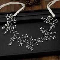 Headband Zinc Alloy with Plastic Pearl fashion jewelry & for woman white nickel lead & cadmium free 360mm Sold By PC