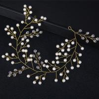 Headband Brass with Crystal & Plastic Pearl fashion jewelry & for woman nickel lead & cadmium free 300mm Sold By PC