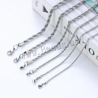 Ожерелье из нержавеющей стали , Нержавеющая сталь 304, электролизация, полировка & различной длины для выбора & разный размер для выбора & Мужский, оригинальный цвет, продается Strand