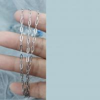 Stainless Steel Necklace Chain, 304 Stainless Steel, electrolyzation, DIY, 2.50x5mm, 100m/Lot, Sold By Lot