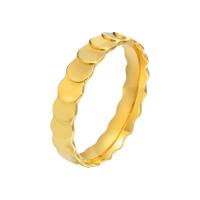 Rustfrit stål fingre Ringe, 304 rustfrit stål, mode smykker & forskellig størrelse for valg & for kvinde, gylden, 4mm, Solgt af PC