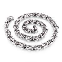 Stainless Steel Chain halskæde, 316L Stainless Steel, punk stil & forskellige stilarter for valg & for mennesket, 620x12mm, Solgt af PC