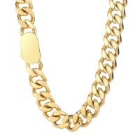 Stainless Steel Chain Necklace 316L Stainless Steel Vacuum Ion Plating punk style & for man Sold By PC