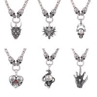 Nehrđajućeg čelika, nakit ogrlice, 316L Stainless Steel, Halloween Nakit Gift & različitih stilova za izbor & za čovjeka, više boja za izbor, Dužina 72 cm, Prodano By PC