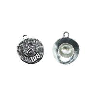 Zinc Alloy Hat Pendants antique silver color plated DIY nickel lead & cadmium free Approx 3mm Approx Sold By Bag