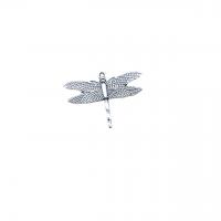 Zinc Alloy Animal Pendants Dragonfly antique silver color plated DIY nickel lead & cadmium free Approx Sold By Bag