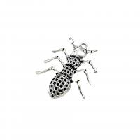 Tibetan Style Animal Pendants, Ant shape, antique silver color plated, DIY, nickel, lead & cadmium free, 28x22mm, Hole:Approx 2mm, Approx 100PCs/Bag, Sold By Bag