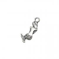 Character Zinc Alloy Pendants Mermaid antique silver color plated DIY nickel lead & cadmium free Approx Sold By Bag
