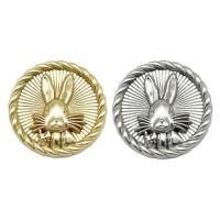 Tibetan Style Shank Button, Rabbit, plated, embossed & DIY & different size for choice, more colors for choice, nickel, lead & cadmium free, 25mm, Sold By PC