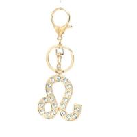 Tibetan Style Key Clasp, plated, Different Shape for Choice & DIY & with rhinestone, golden, Sold By PC