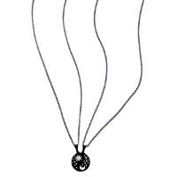 Edelstahl Schmuck Halskette, 304 Edelstahl, 2 Stück & für paar, schwarz, 25mm, Länge ca. 23.6 ZollInch, verkauft von setzen