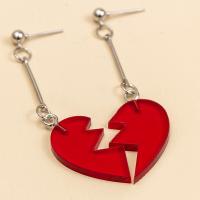 Acrylic Jewelry Earring Heart fashion jewelry & for woman Sold By Pair