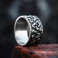 Rozsdamentes acél Finger Ring, 304 rozsdamentes acél, csiszolt, Vintage & különböző méretű a választás & az ember, Méret:7-13, Által értékesített PC