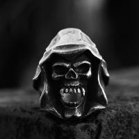 Stainless Steel Finger Ring 304 Stainless Steel Skull polished vintage & for man US Ring Sold By PC