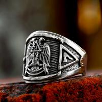 Палец кольцо из нержавеющей стали, Нержавеющая сталь 304, полированный, Винтаж & масоном ювелирные изделия & разный размер для выбора & Мужский, размер:7-13, продается PC